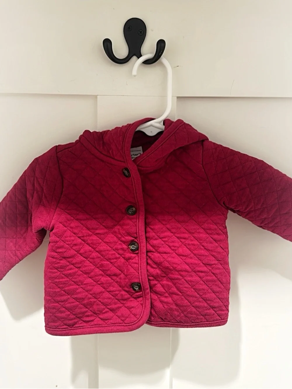 Carter's Quilted Hooded Puffer Jacket - Raspberry Pink